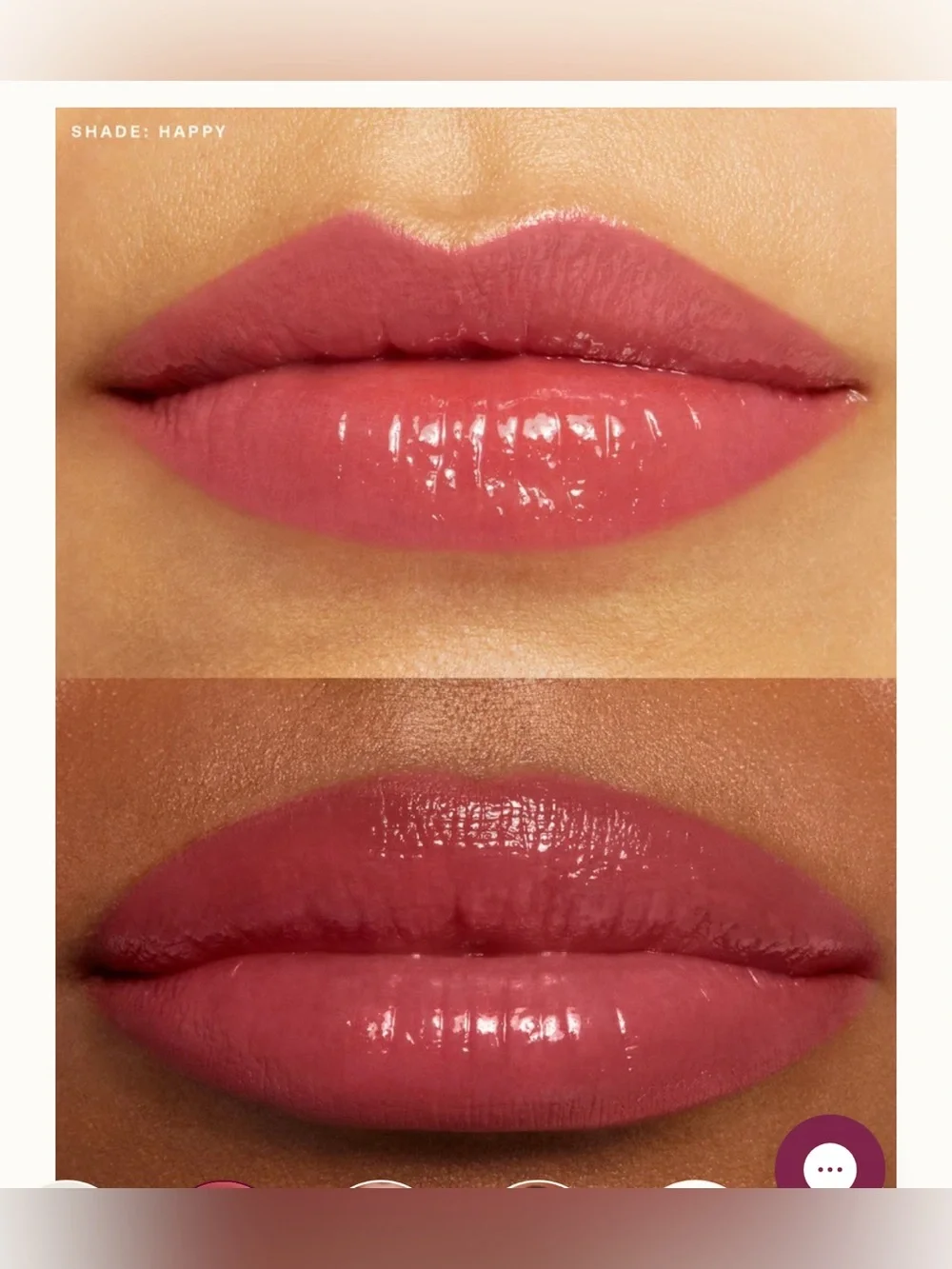 Rare Beauty Soft Pinch Tinted Lip Oil in Happy (Cool Pink) NWT